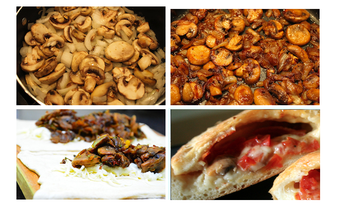 caramelized onions mushroom calzone recipe