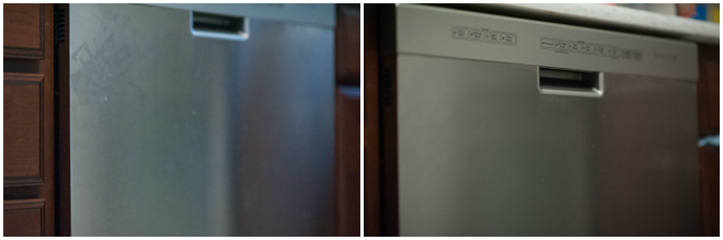 dish washer before and after