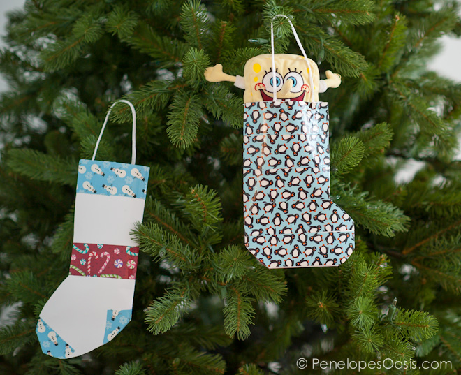 duck tape Christmas stockings craft