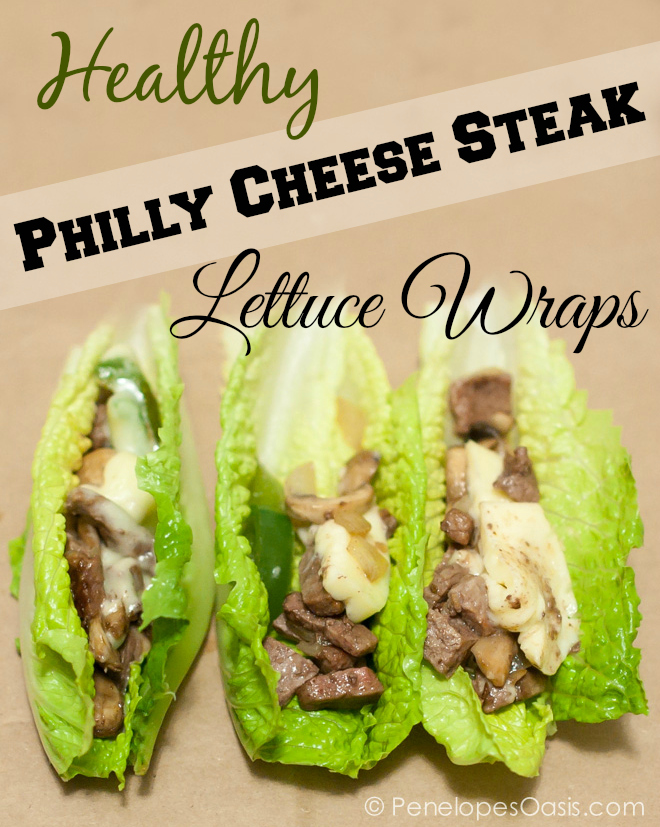 healthy philly cheese steak lettuce wraps