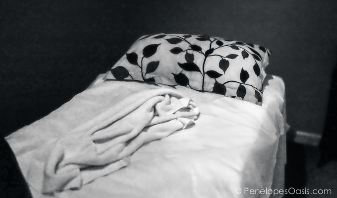 massage table with leaves pillow-2