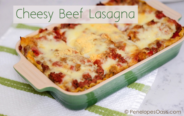 cheesy beef lasagna