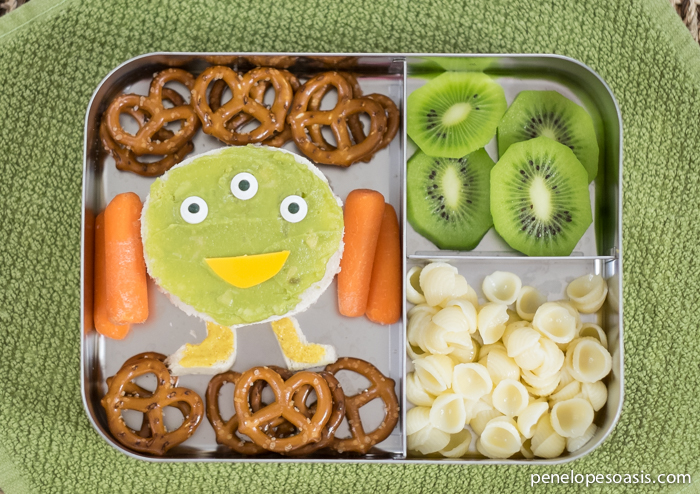alien guacamole bento lunch sandwich