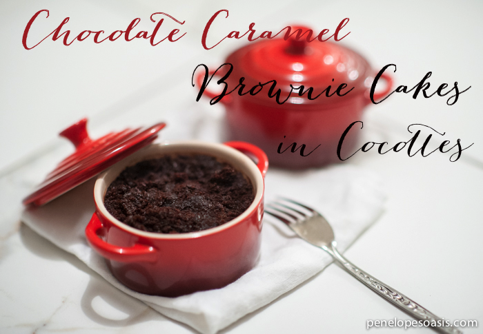 Individual Chocolate Caramel Brownie Cakes