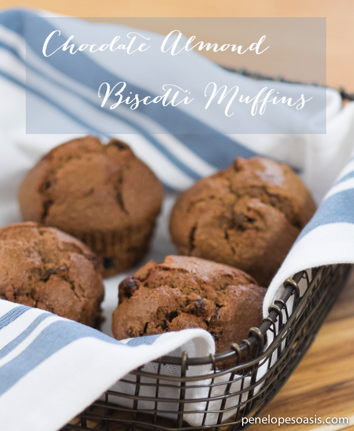 chocolate almond biscotti muffins recipe