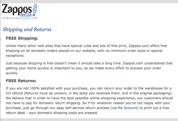 Zappos Returns