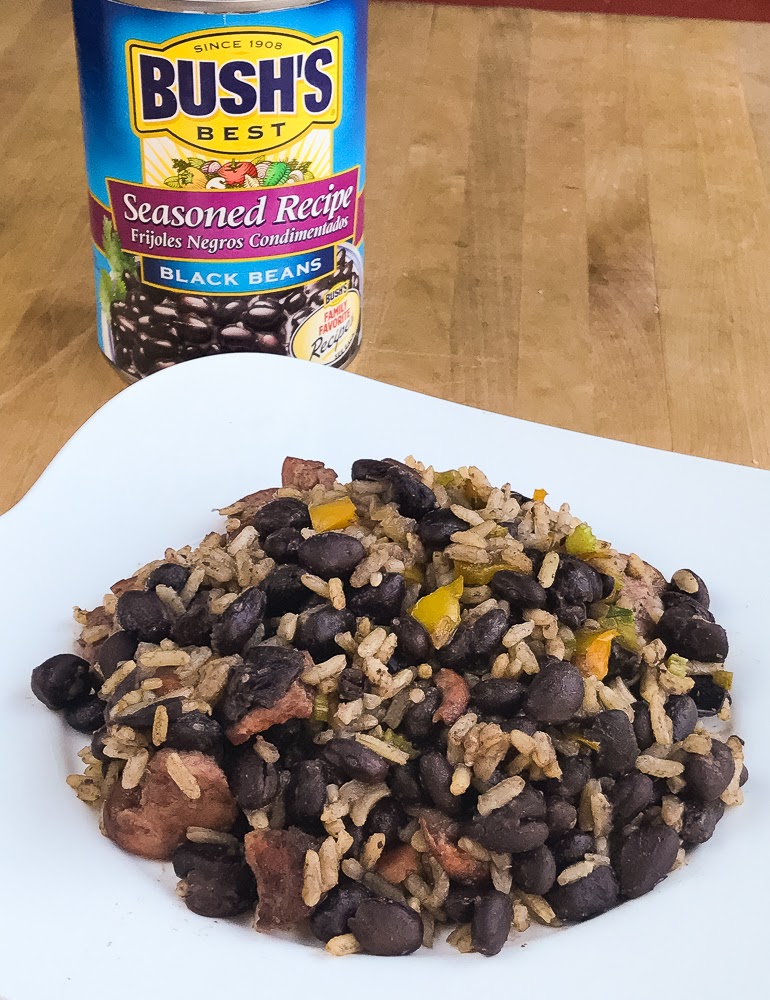 One Pot Dirty Rice and Beans with Smoked Sausage